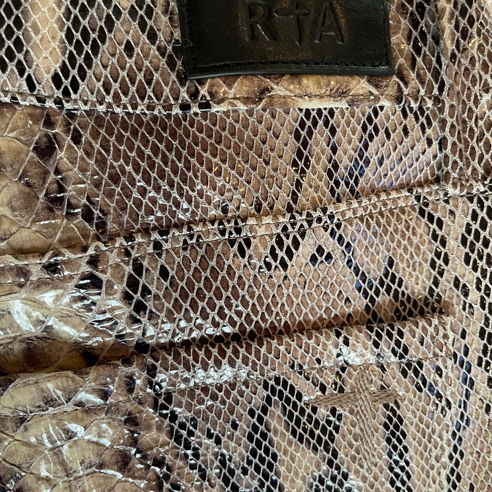 RTA MADRID LEATHER PYTHON PANTS
